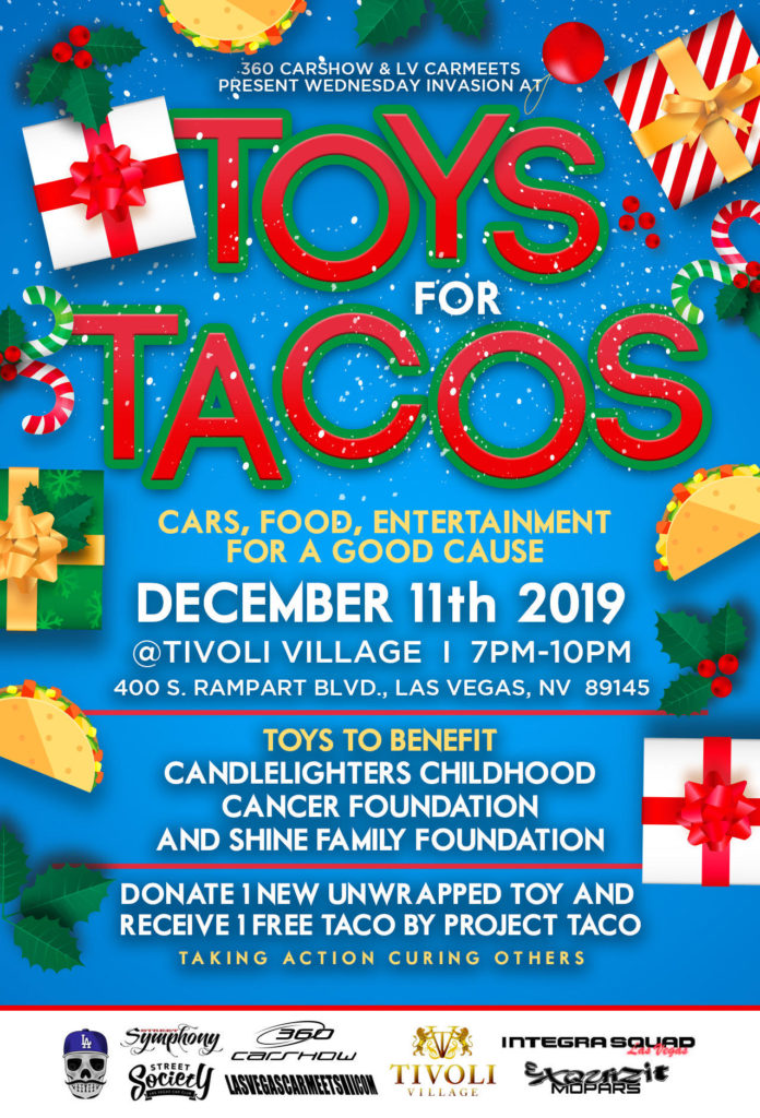 Coming up December 11th-Toys for Tacos Wednesday Invasion