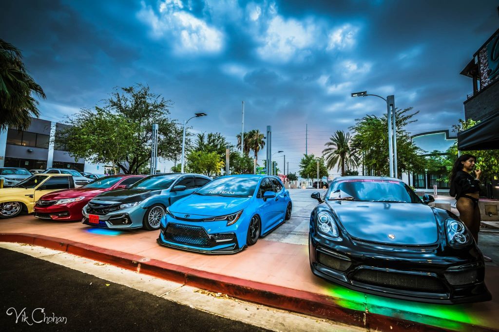 The largest turn out and the wildest weather ever at our monthly car showcase in the Arts District